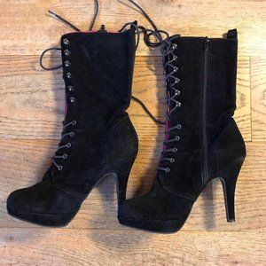 Lace up sexy boots
